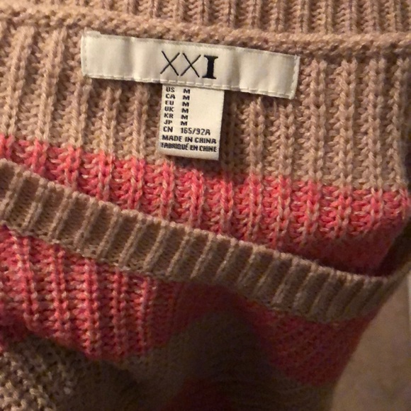 Forever 21 Pink & Brown Sweater - Picture 2 of 2